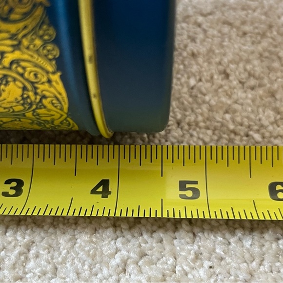 Vintage Princeton Popcorn Co Tin Metal Canister-Navy Blue/Orange-Small-Est 1885 - Picture 6 of 7